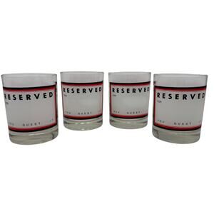 Vintage TASTESETTER Sigma DOF "RESERVED" You Guest It Glasses